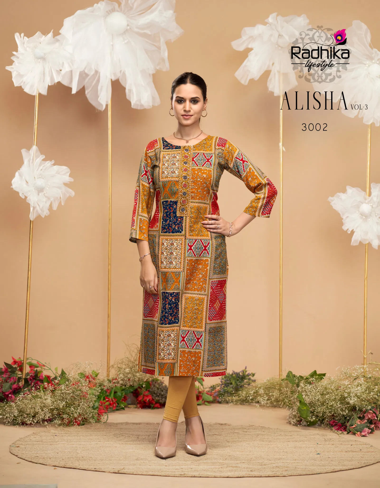 Alisha Vol 3 By Radhika Rayon Printed Kurti Wholesale Shop In Surat